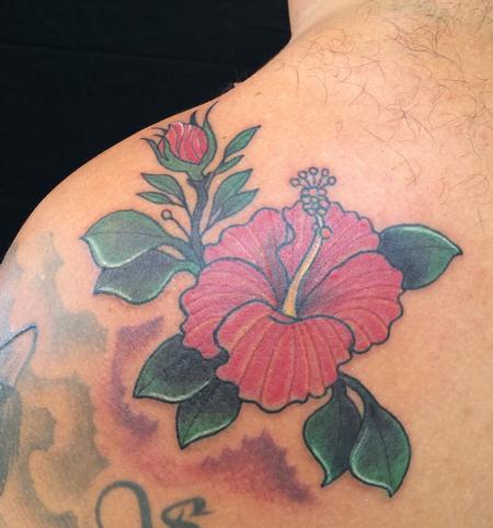 Tattoos - Hibiscus & Bud - 95833