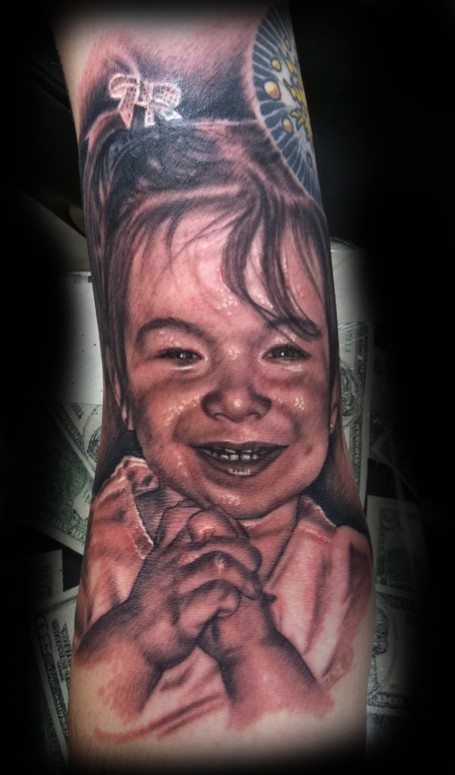 Little Girl Portrait Tattoo by Stevie Monie: TattooNOW