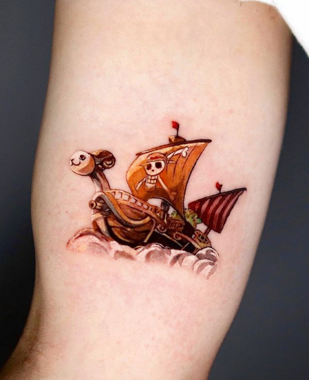 Tattoos - Straw Hat Pirate Ship - 143535