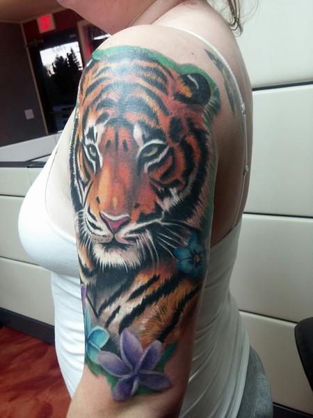 Tattoos - Tiger Halfsleeve - 117164