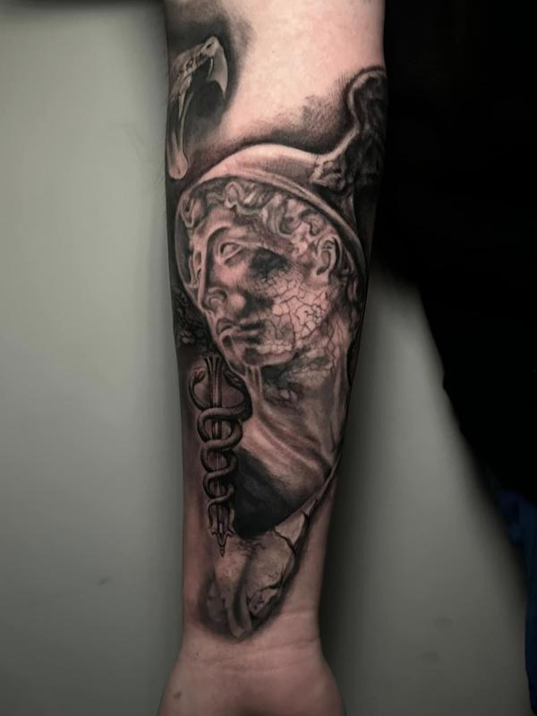 Statue Tattoo by Kevin Moore: TattooNOW