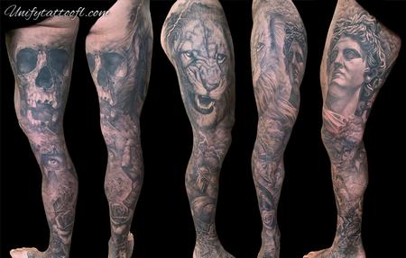 Japanese Leg Sleeve Koi by Angel Serrano: TattooNOW